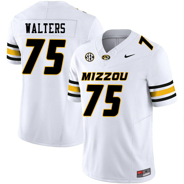 Men #75 Mitchell Walters Missouri Tigers College Football Jerseys Stitched-White